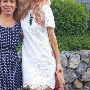 Beautiful summer white short sleeve dress